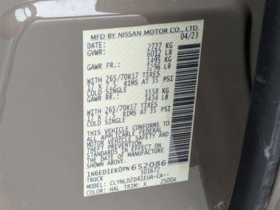 2023 Nissan Frontier PRO-4X