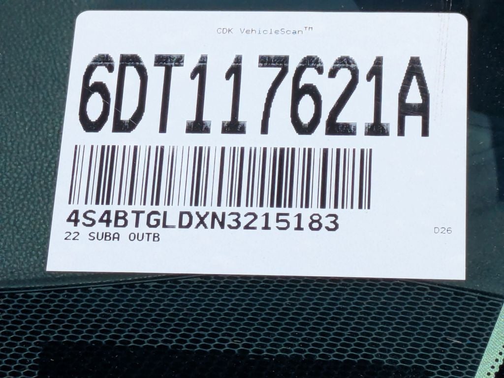2022 Subaru Outback Onyx Edition XT