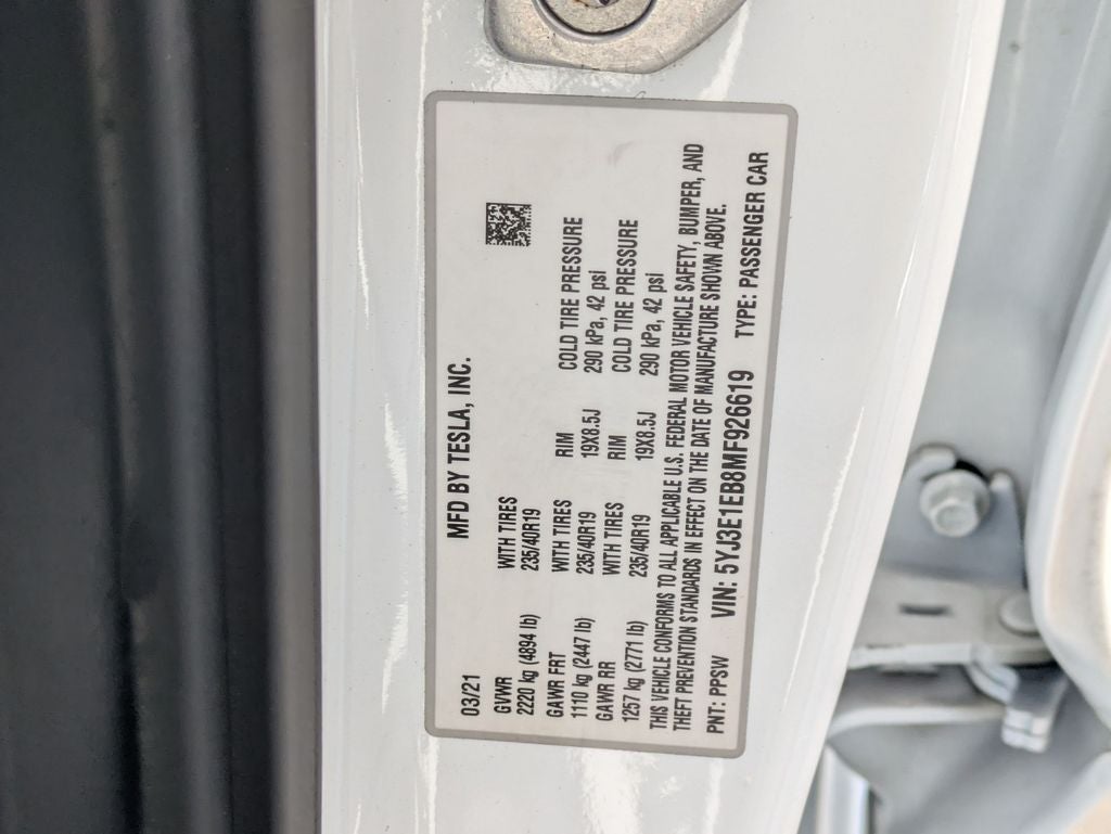 2021 Tesla Model 3 Long Range