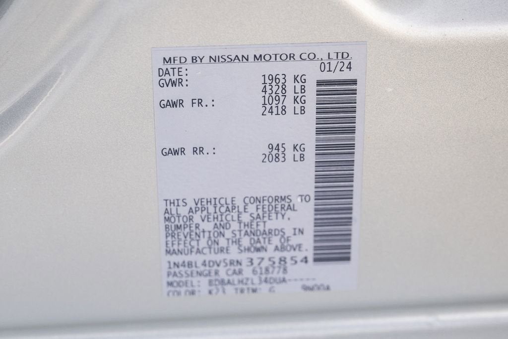 2024 Nissan Altima 2.5 SV
