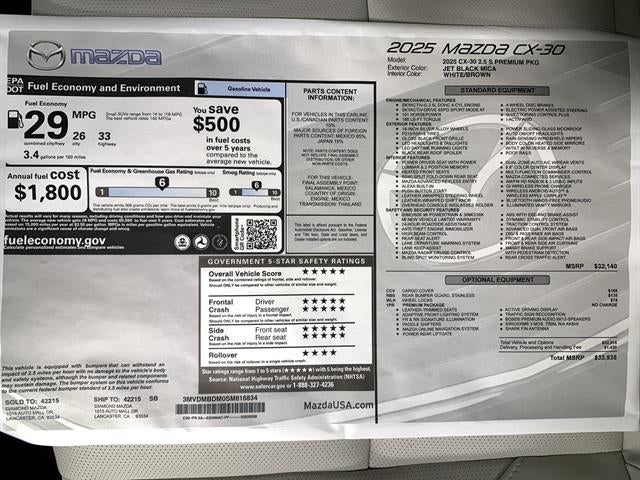 2025 Mazda Mazda CX-30 2.5 S Premium AWD