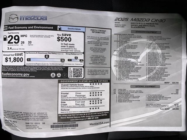 2025 Mazda Mazda CX-30 2.5 S Premium AWD