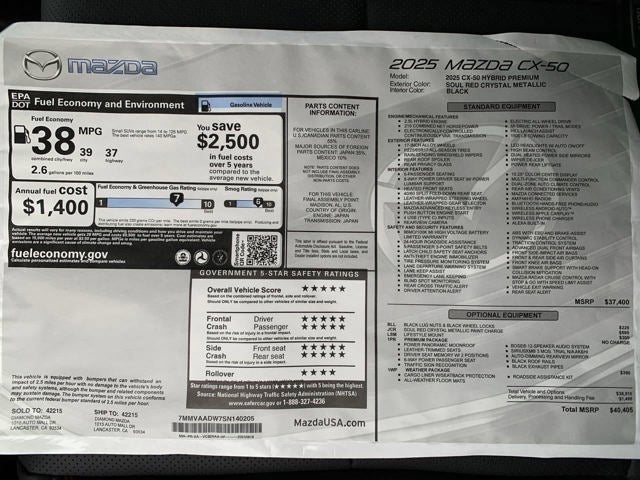 2025 Mazda Mazda CX-50 Hybrid Premium AWD