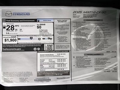 2025 Mazda Mazda CX-50 2.5 S Select AWD