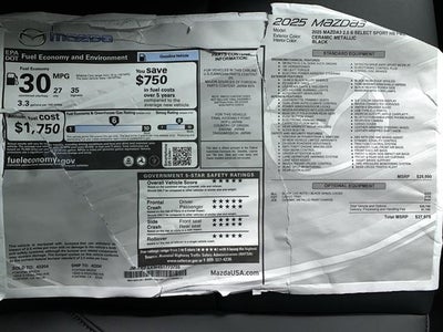 2025 Mazda Mazda3 Hatchback 2.5 S Select Sport