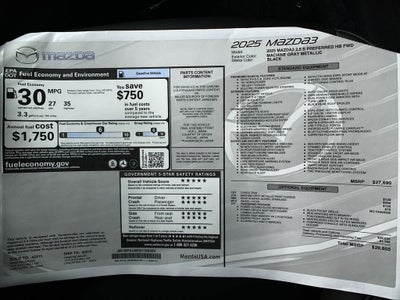 2025 Mazda Mazda3 2.5 S Preferred Package