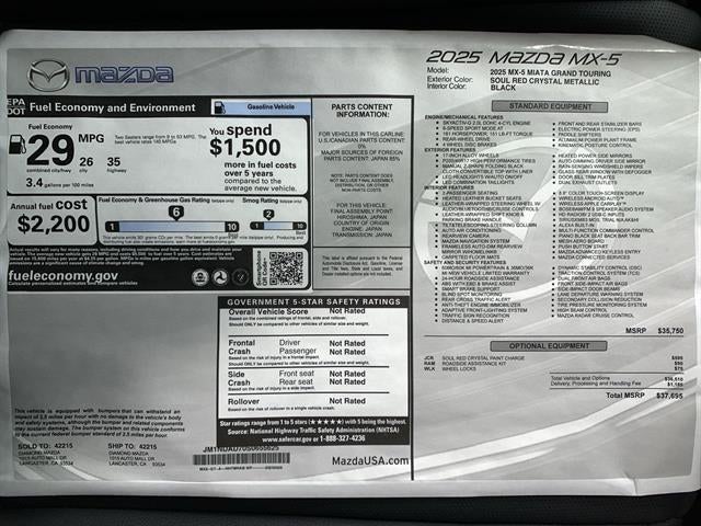 2025 Mazda Mazda MX-5 Miata Grand Touring