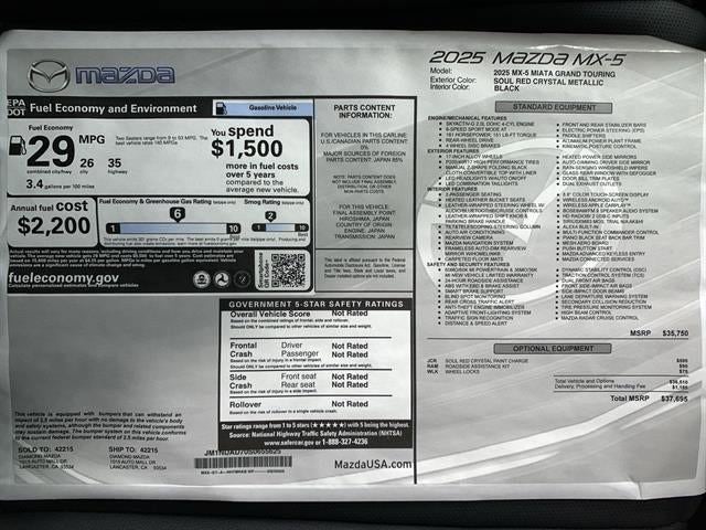 2025 Mazda Mazda MX-5 Miata Grand Touring