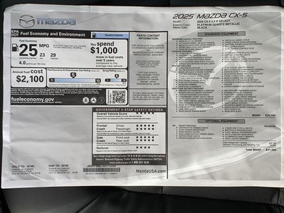 2025 Mazda Mazda CX-5 2.5 S Select AWD