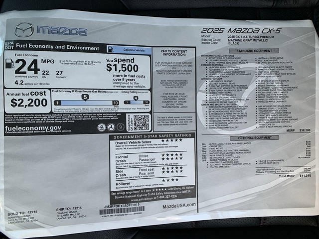 2025 Mazda Mazda CX-5 2.5 Turbo Premium AWD