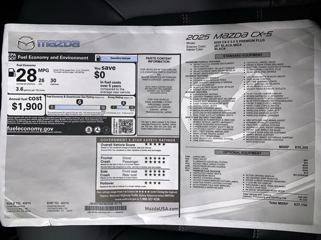 2025 Mazda Mazda CX-5 2.5 S Premium Plus AWD