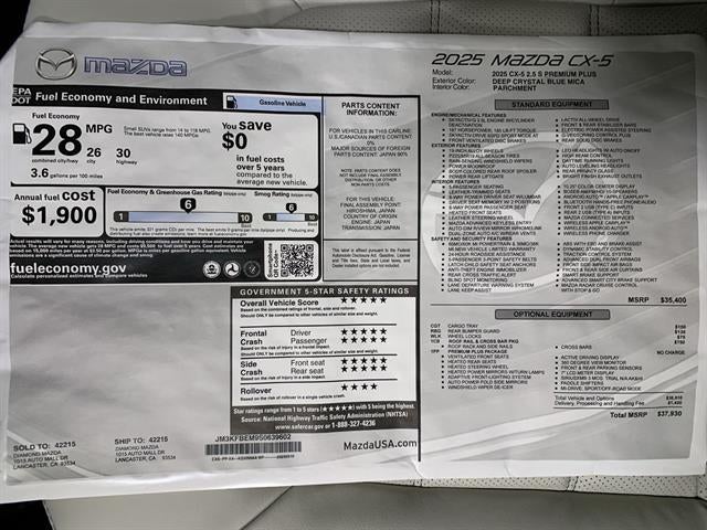 2025 Mazda Mazda CX-5 2.5 S Premium Plus AWD