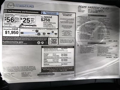 2025 Mazda Mazda CX-70 Plug-In Hybrid Premium AWD