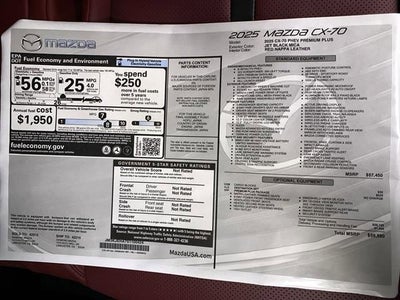 2025 Mazda Mazda CX-70 Plug-In Hybrid Premium Plus AWD