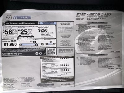 2025 Mazda Mazda CX-90 Plug-In Hybrid Premium Sport AWD