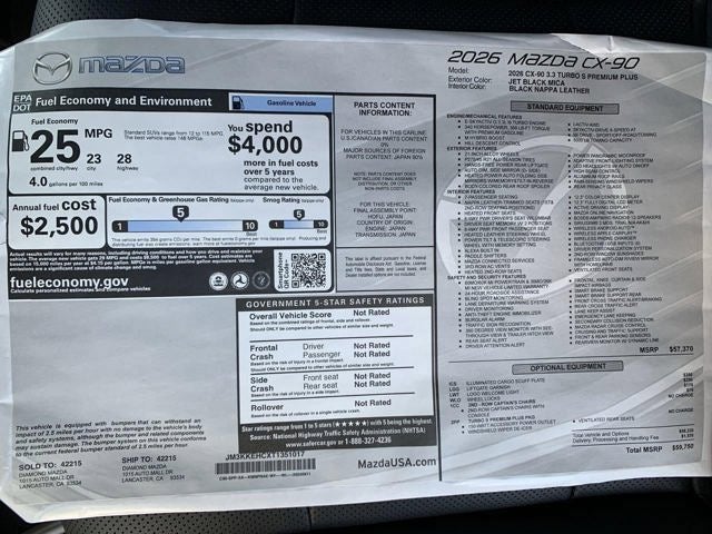 2026 Mazda Mazda CX-90 3.3 Turbo S Premium Plus AWD