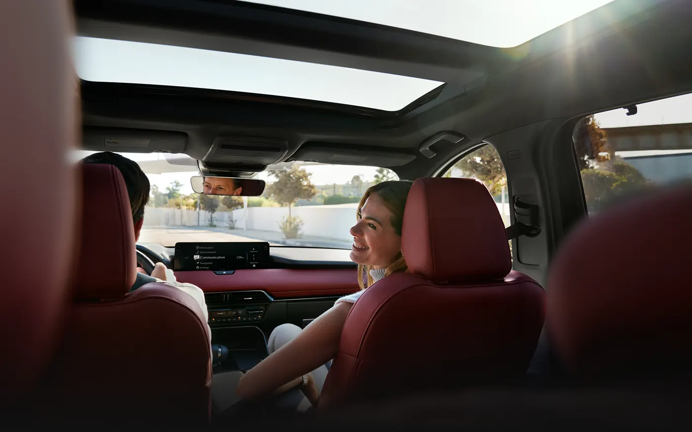 Friends riding in the 2-row 2027 Mazda CX-90 | Diamond Mazda in Lancaster CA