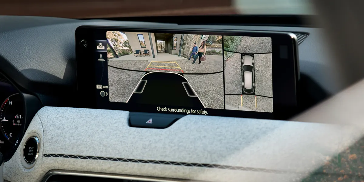 2027 Mazda CX-90 360° View Monitor on the center display | Diamond Mazda in Lancaster CA