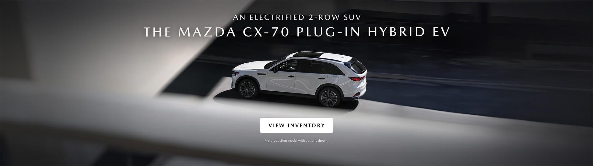 White Mazda CX-70 Plug-In Hybrid EV
